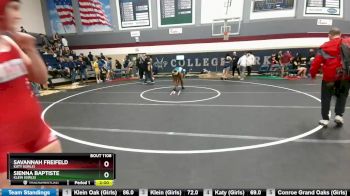 152 lbs Round 5 - Savannah Freifeld, Katy (Girls) vs Sienna Baptiste, Klein (Girls)