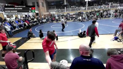 165 lbs 5th Place Match - Jacob Hahner, Belgrade vs Zachariah Delgado, Chiawana