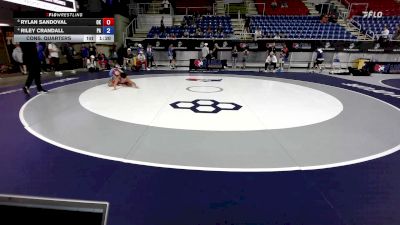 94 lbs Cons. Quarters - Rylan Sandoval, OK vs Riley Crandall, PA
