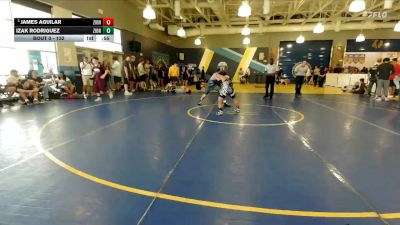 132 lbs Cons. Round 4 - James Aguilar, Mayhem Wrestling Club vs Izak Rodriguez, Funky Monkey