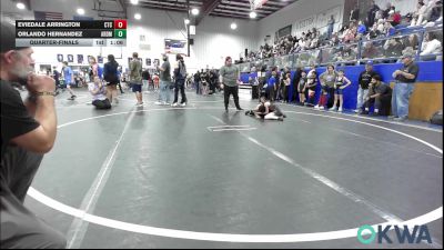 58 lbs Quarterfinal - EvieDale Arrington, Comanche Takedown Club vs Orlando Hernandez, ARDMORE TAKEDOWN CLUB