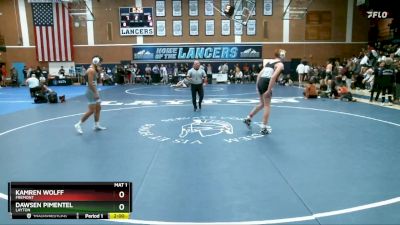 175 lbs Quarterfinal - Kamren Wolff, Fremont vs Dawsen Pimentel, Layton