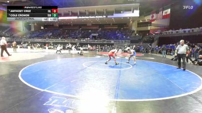 132 lbs Quarterfinal - Anthony Cruz, Folsom vs Cole Cronon, Turlock