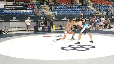 157 lbs Cons. Sub-rd Of 16 - Kaidreaus Richardson, Illinois vs Bentley Sly, North Carolina