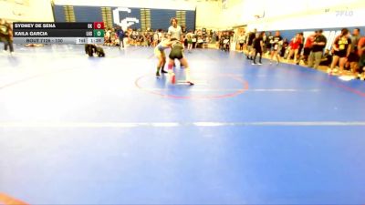 130 lbs Champ. Round 2 - Sydney De Sena, Big Kat vs Kaila Garcia, Lincoln High School