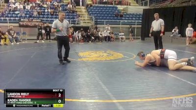 220 lbs Placement Matches (8 Team) - Kaden Manske, E1-West Fargo Sheyenne vs Landon Riely, W1-Williston