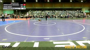 43 lbs Round Of 16 - Hawaii Aloha Kekahuna, FLOW Academy vs Ridge Jessop, Ryse Wrestling Academy