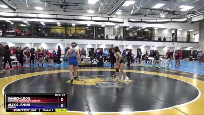 131 lbs Quarterfinal - Alexis Janiak, Aurora vs Sharon Leon, Northern Michigan University