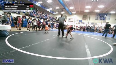 80 lbs Consolation - Dallas Williams, Barnsdall Youth Wrestling vs Fysher Harris, Pawhuska Elks Takedown