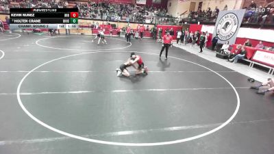 120 lbs Champ. Round 2 - Kevin Nunez, Minico vs Holten Crane, Bishop Kelly High School