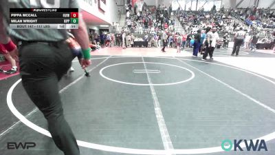117 lbs Rr Rnd 3 - Pippa McCall, Fort Gibson Youth Wrestling vs Milan Wright, KIPP TULSA