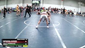 95 lbs Cons. Round 4 - Nathanial Sanders, Red Cobra Wrestling Academy vs Emilio Rodriguez, Louisville