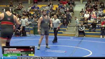 285 lbs Champ. Round 1 - Garrette Branson, Embry-Riddle Aeronautical University (Ariz.) vs Zion Longsine, Arizona Christian University (Ariz.)