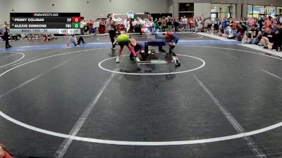 92 lbs Quarterfinal - Penny Dolinar, Piper vs Alexis Simmons, Pratt Wrestling Club