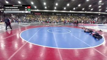 120 lbs Semifinal - Kash Koopmans, Siouxland Wrestling Academy vs Braden Anderson, Siouxland Wrestling Academy
