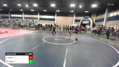 69 lbs Consi Of 8 #2 - Caden Davis, Coalinga Roughnecks vs Matthew Zubia, Gwc