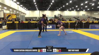 Emily May Haase vs Yasmim Santana Gonçalves Santos 2025 World IBJJF Jiu-Jitsu No-Gi Championship