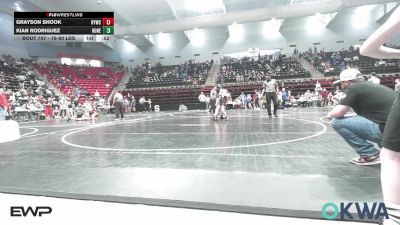 76-80 lbs 3rd Place - Grayson Shook, Hilldale Youth Wrestling Club vs Kian Rodriguez, Honey Badgers Wrestling Club