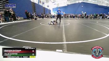 43 lbs Cons. Round 2 - Valor Bjostad, Clearwater vs Grayson Duitsman, SlyFox Wrestling Academy