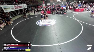 130 lbs Placement Matches (16 Team) - Mackenzie English, TCWA-GR vs Natalie Sanders, NAWA-GR