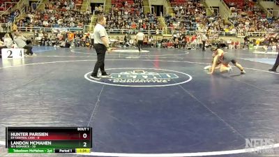 145 lbs Quarterfinal - Landon McMahen, W1-Bismarck vs Hunter Parisien, E4-Central Cass