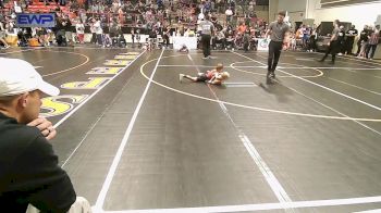 43 lbs Quarterfinal - Eagan Luxton, Bartlesville Wrestling Club vs Kashton Legg, Barnsdall Youth Wrestling