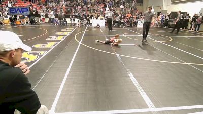 43 lbs Quarterfinal - Eagan Luxton, Bartlesville Wrestling Club vs Kashton Legg, Barnsdall Youth Wrestling