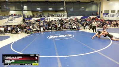 125 lbs Quarterfinal - Christian Guzman, North Central College vs Zein Bazzi, Wartburg