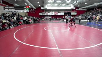 145 lbs 7th Place Match - Zoey Parks, Monte Vista (Danville) vs Ema Vasquez, Clear Lake