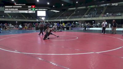 118 lbs 3rd Place - Gregory Schaefer, Campbell Hall vs Wes Slingland, Easton