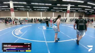 180 lbs Cons. Semi - Mary Roy, Cypress Ranch High School Wrestling vs Hannah Munoz, Texas