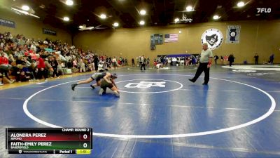 115 lbs Champ. Round 2 - Faith-Emily Perez, Bakersfield vs Alondra Perez, Nipomo