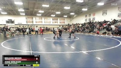 115 lbs 3rd Place Match - Hobie Berejkoff, Kuna Middle School vs Benjamin Brown, Treasure Valley Catholic Schools