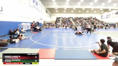 165 lbs Cons. Round 1 - Joshua Bumatay, Fullerton vs Andres Saenz Iii, La Quinta High School