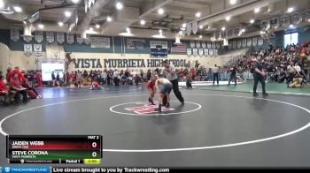 113 lbs Semifinal - Steve Corona, Vista Murrieta vs Jaiden Webb, Great Oak