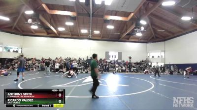 157 lbs Cons. Round 3 - Ricardo Valdez, Unattached vs Anthony Smith, College Of The Redwoods