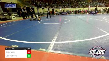 92 lbs Round Of 32 - Bostik Marple, Tuttle Wrestling vs Lane Dodgen, Wesley Wrestling Club