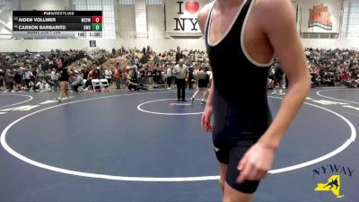 124 lbs Champ. Round 2 - Carson Barbarito, Gouverneur Wrestling Club vs Aiden Vollmer, Webster Schroeder Youth Wrestling