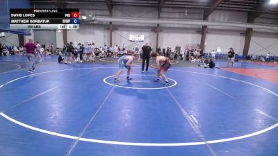 190 lbs 3rd Place - David Lopes, Pirate Wrestling Club - HS vs Matthew Gorbatuk, Scorpions - HS