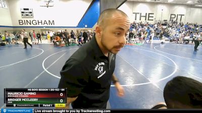 64 lbs Champ. Round 1 - Mauricio Gamino, Box Elder Stingers vs Bridger McCleery, Lehi