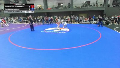 16U Girls FS - 95 lbs 3rd Place Match - Mackenzee Donenfeld, ID vs Olivia Maya Felix, CA