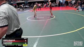 130 lbs Quarterfinal - Mason Philip, Lathrop Wrestling vs JOSEPH SPANGLER, Wasilla High School