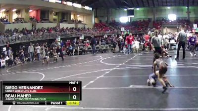 53 lbs Cons. Round 2 - Beau Maher, Junior Titans Wrestling Club vs Diego Hernandez, Sidney Wrestling Club