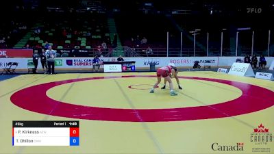 49kg 3rd Place Match - Paige Kirkness, Alberta Elite Women`s WC vs Taranpreet Dhillon, Canadian Mal Wrestling