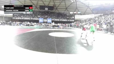 Boys 2A 138 lbs Champ. Round 1 - Andrew Yocom, Tumwater vs Liam Land, W. F. West