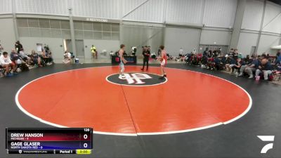 126 lbs Semis & 3rd Wb (16 Team) - Drew Hanson, Michigan vs Gage Glaser, North Dakota Red