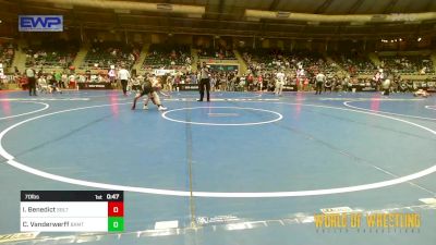 70 lbs Consi Of 16 #2 - Isaac Benedict, Sebolt Wrestling Academy vs Cole Train Vanderwerff, BAM Training Center