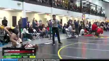 125 lbs Quarterfinal - Harrison Hadley, Heidelberg vs Justin Corcoran, Adrian