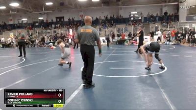 119 lbs Champ. Round 2 - Xavier Pollard, Louisville vs Dominic Osinski, Blue Streaks