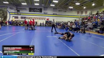 120 lbs Quarterfinal - Koufax Christensen, Waukee Northwest vs Weston Kaestner, Benton Community